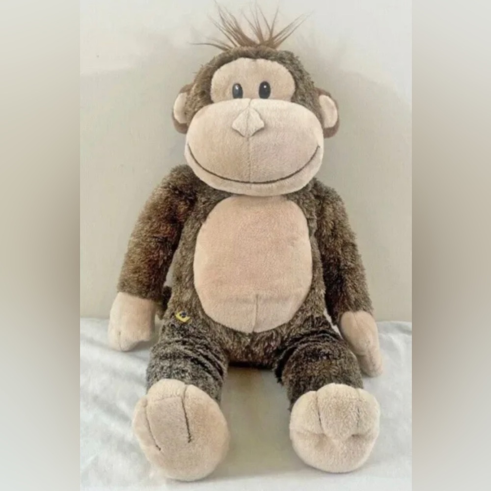 Build A Bear Monkey 18” Plush Monkey Chimp Brown Stuffed Plush Animal Toy
